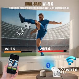 MIRA® Draagbare beamer - Beamer - Projector - Mini Beamer - Wit -10cm x 9cm x 16cm — thumbnail 5