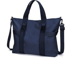 Eleganci® - Handtas - Shopper Tas Dames - Werktas & Schoudertas - Waterafstotend - A4 / Laptop - Verstelbare Schouderband - Blauw