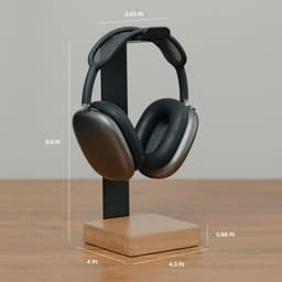 Hoofdtelefoon Standaard Walnoot - Houten Headset Houder — thumbnail 4