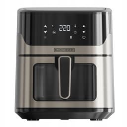 Black & Decker BXAF6500E Enkel 6,5 l Vrijstaand 1600 W Friteuse met weinig vet Zwart, Grijs — thumbnail 2