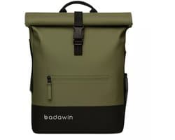 BADAWIN - "Anna" 2-in-1 fietsrugzak Groen - fietsrugzak waterdicht - fietstas bagagedrager - fietstas met haken - rolltop rugzak waterdicht - laptop fietstas - fietstas rugzak combinatie