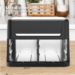 Airfryer XXL met Grill & Plancha - 12 Liter - 2800W - Vetvrij Frituren en Grillen — thumbnail 2