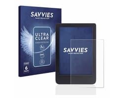 Savvies - Screenprotector voor Tolino Shine 3 - Folie Beschermfolie transparant 6 Stuks