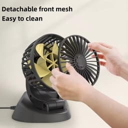 Krachtige Auto Ventilator 12V voor Dashboard en Ruiten. 360° Draaibaar en Zuignap Montage — thumbnail 2