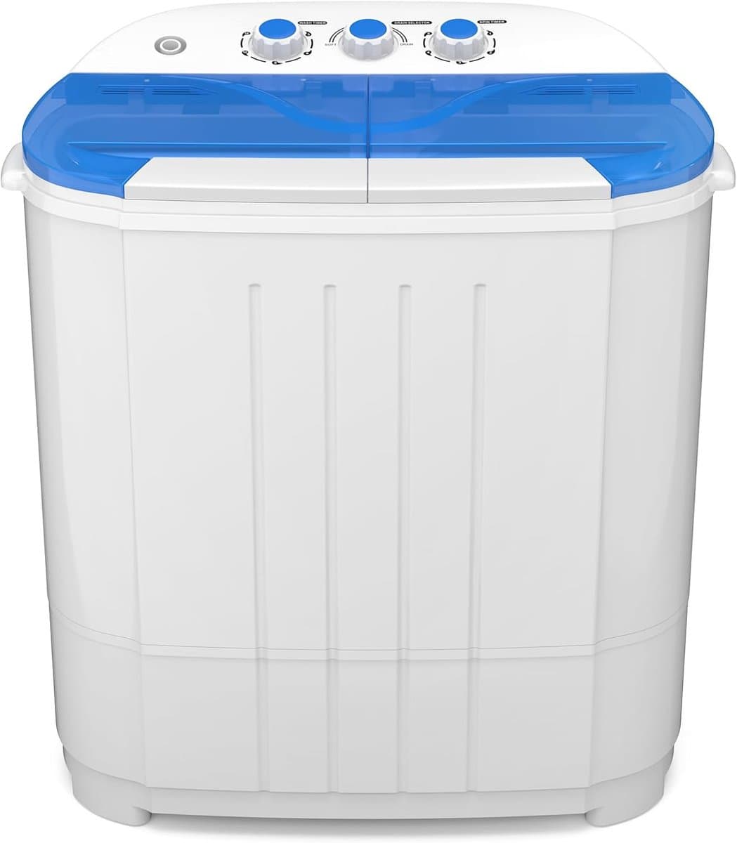 Compacte Draagbare Wasmachine met Centrifuge - Mini Wasmachine 6,5 kg voor Kleine Ruimtes & Campers — afbeelding 1
