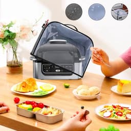 Airfryer accessoires - Stofhoes Geschikt voor Ninja Foodi Grill AG301 AG302 AG400 Airfryer - Waterdichte - transparante stofhoes met opbergvakken - 34*35.5*25cm - Broodroosterhoes - duurzaam - Oxford-stof - voor huishoudelijk gebruik — thumbnail 4
