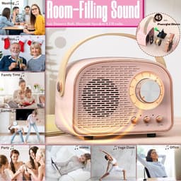 Retro Bluetooth-luidspreker – Mini draagbare draadloze luidspreker – TWS-functionaliteit – Decoratieve retroluidspreker – Geschikt voor thuis/buitengebruik – Groen — thumbnail 5