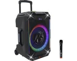 N-GEAR THE FLASH 1540 - Karaoke Speaker - 15" Woofer - Bluetooth - LED Lichtshow - Incl. Draadloze Microfoons