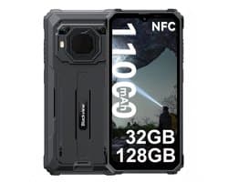 Blackview BV6200 Plus - Robuuste Smartphone - 32GB RAM - 128GB - 11000mAh - 6,56 inch - 4G Dual SIM - Android 15 - 98dB Ultra-luide luidspreker - NFC GPS - Zwart
