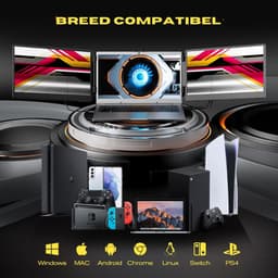 Aurixi® Professionele Portable Monitor Pro 2024 - Inclusief Beschermhoes en Kabels - Krachtige Laptop Scherm Uitbreider - Zwart - 36cm x 21cm x 4cm — thumbnail 3