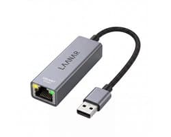 LAANAR® Ethernet Adapter USB A kabel - 1000Mbps - USB A naar Ethernet / Internet - Internet Adapter - Lan Netwerkadapter 1 Gbps Gigabit - RJ45 naar USB geschikt voor Windows/Mac/Laptop/Nintendo Switch/MacBook/Surface Pro - Netwerk Dongle