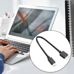 Externe Harde Schijf Kabel - Mobiele Data Kabel - Bestanden Overzetten - Hoge Snelheid Connectie - 30 cm Lengte — thumbnail 5