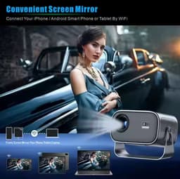 YDH-A10 Mini Beamer – 4K Ondersteuning – 720P HD – 600 Lumen – Android 11 – Autofocus & Keystone – WiFi 2.4/5G – Bluetooth 5.2 – Draagbare Home Cinema Projector (200 inch) — thumbnail 5