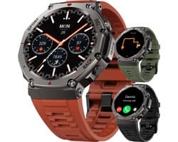 Synyq GPS ProX - GPS Smartwatch Heren - 3 Bandjes - AMOLED - 5ATM Waterdicht - 51 mm - Belfunctie - 170+ Sportmodi - Smartwatch Heren - Sport Horloge - iOS & Android