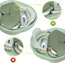 Koptelefoon Draagtas - Opbergcase Hoes - Reizen Bescherming - Slaapstand Functie - 22.5x6.9x23.9cm - Groen — thumbnail 5