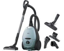 Stofzuiger met zak - Cilinderstofzuiger - Efficiënt schoonmaken - Smart modus energiebesparing - 12 meter actieradius - Lichtblauw