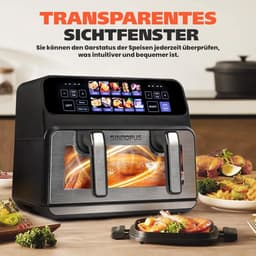 Airfryer XXL - Dubbele Mand Airfryer - grillhulp — thumbnail 4