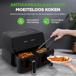 Airfryer XXL - Dubbele Mand Airfryer - keukengerei — thumbnail 7