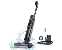 ShopWizz Nat- en Droog Stofzuiger - Met Dweilfunctie - Automatische Zuigkrachtregeling - 13000PA Sterke Zuigkracht - 55 min. gebruik - Zwart