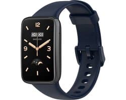 Siliconen Smartwatch bandje - Geschikt voor Xiaomi Smart Band 7 Pro siliconen bandje - donkerblauw - Strap-it Horlogeband / Polsband / Armband