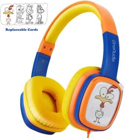 AV:Link geel-blauwe doodle design je eigen hoofdtelefoon voor kinderen — thumbnail 5