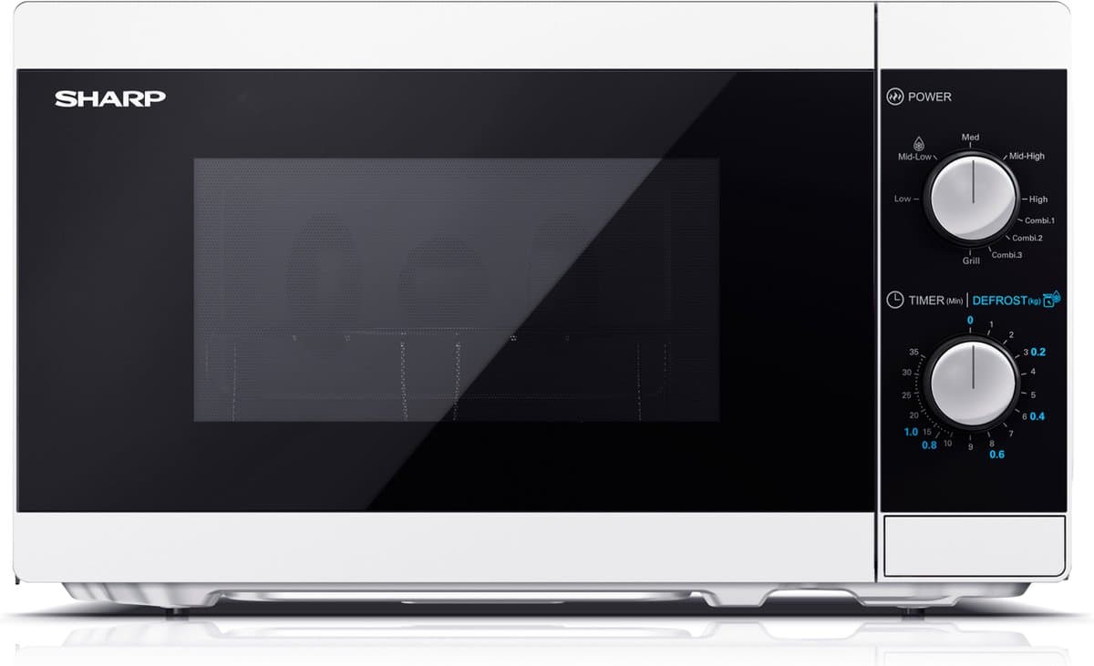 Sharp Vrijstaande magnetron YC-MG01E-W met grill 800W Wit — afbeelding 1