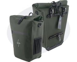 Voltano Luxe E-bike Fietstas 28L – Olijf Groen – Pakaftas Met Laptop vak – 100% Waterdicht - Met Schouderband