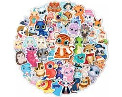 Grappige Dieren Stickers 50 Stuks | Big-Eyed Stickers | Grappige Stickers | Dieren | Grote Ogen | Laptop Stickers | Decoratie | Stickers Kinderen | Stickers Volwassenen | Plakstickers | Stickers Bullet Journal | Planner Stickers