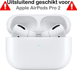 Hoesje - Geschikt voor Apple AirPods Pro 2 - Siliconen Hoes met Clip - Silicone Case Cover - Groen — thumbnail 2