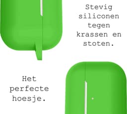 Case - Geschikt voor Apple AirPods Pro 2 - Siliconen Hoes met Clip - Silicone Hoesje Cover - Groen — thumbnail 2