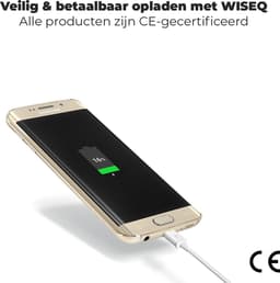 USB C snellader kabel 3 m – USB C naar USB C extra lange datakabel – geschikt voor Samsung en iPhone - zwart – WiseQ — thumbnail 5