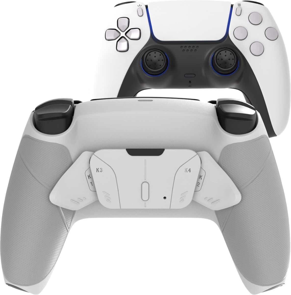PS5 DualSense draadloze Controller - PS5/PC Scuf controller - SCUF Remap MOD with Paddles - PS5 Accessoires - Rubberized grip -Digital mouseklick triggers - White — afbeelding 1