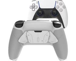 PS5 DualSense draadloze Controller - PS5/PC Scuf controller - SCUF Remap MOD with Paddles - PS5 Accessoires - Rubberized grip -Digital mouseklick triggers - White