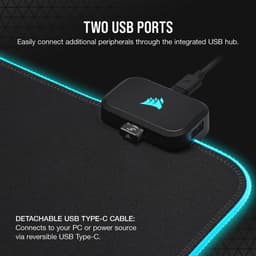 Corsair MM700 - Grote Gaming Muismat - RGB - Textiel - Extended 3XL - Zwart — thumbnail 5