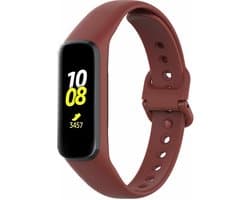 Siliconen Smartwatch bandje - Geschikt voor Samsung Galaxy Fit 2 siliconen bandje - bordeaux - Strap-it Horlogeband / Polsband / Armband