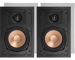 Artsound HPRE650 5,25 inch inbouw/plafond luidsprekers 20-120 Watt, voor thuis, badkamer, keuken, kantoor, HiFi, met draaibare tweeter, alu conus, sjabloon voor installatie, rechthoekig, 280x190x70mm, <50m²