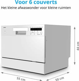 MEDION Tafelvaatwasser DWT 60 (capaciteit 6 couverts, 7 programma’s, LED-display, 47 dB, MD37496), wit — thumbnail 4