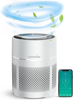 Samako Airflow - Luchtreiniger - Hepa 13 pro filter - Hooikoorts, huisdier allergieën, huisstofmijt - Luchtkwaliteitsindicator - Air purifier- Nederlandse app - Slaapstand — thumbnail 1