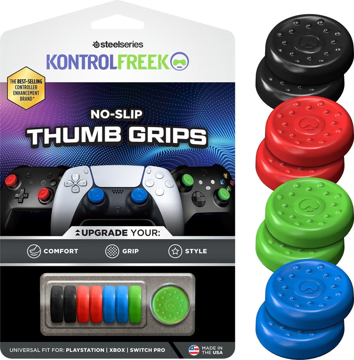 KontrolFreek No-Slip Thumbgrip 8-pack (Universeel) — afbeelding 1