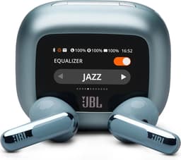JBL Live Flex 3 - Draadloze Noise Cancelling Oordopjes - Oortjes Draadloos - Bluetooth - Open-fit - Smart Charging Case met Display - 50 uur batterij - Blauw — thumbnail 4