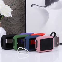 Beschermhoes geschikt voor JBL Go 4 Bluetooth Speaker - Meerdere Kleuren - Schokbestendig - Krasbestendig - Siliconen - Hoesje - Case - Bescherming - Grijs — thumbnail 2