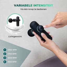 Massagerr® Mini Massage Gun PRO - Relax en Ontspanning Massage Apparaat – Massagegun Zwart – Massageapparaten – Ontspannen - Professioneel Massageapparaat - Massage Pistool — thumbnail 3