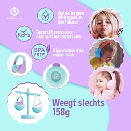 PowerLocus P1 Kids Kinder Koptelefoon Draadloos - Koptelefoon voor kinderen - Veilig volume van 85 dB - Bluetooth Hoofdtelefoon - Met microfoon - incl. Premium Case - Paars/Groen — thumbnail 10