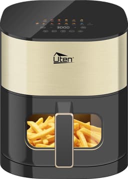 Uten Airfryer XXL 200E - Dual Blaze Technologie - Hetelucht friteuse - 5.5 liter - 14 programma's - 40ºC tot 200ºC - PFAS vrij - 2000W - Goud — thumbnail 1