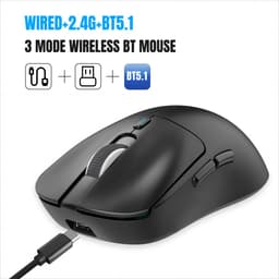 Fuegobird T68 - 2.4G Draadloze Gaming Muis - 12000DPI - PAW3311 - FPS/MOBA/MMO - Gaming muizen - Ultra licht - Zwart — thumbnail 2