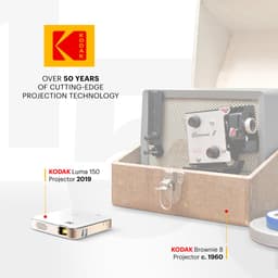 Kodak Luma 150 Portable Wireless Projector - 4k Video & Sound - 150 Lumens - 380cm Screen - Hdmi / Usb / Micro Sd — thumbnail 3