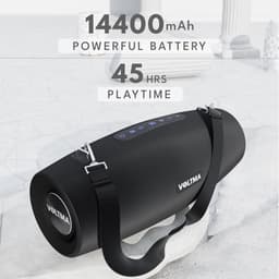 Voltma Echo Bluetooth Speaker 75W - Draadloze Draagbare Luidspreker - IPX6 Waterdicht - 360° Surround Sound - 45 Uur Speeltijd - Ingebouwde Microfoon - 3 EQ Modi - AUX, TF & USB - Zwart — thumbnail 4