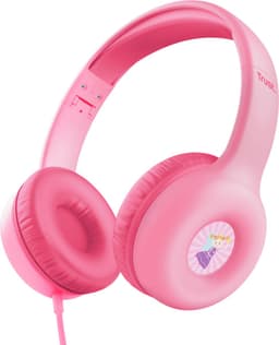 Trust Nouna - Koptelefoon voor kinderen - Bedraad - Incl. Stickers - Roze — thumbnail 1