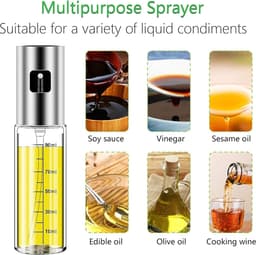 Olijfolie Sprayer deluxe - Olijfolie Fles Verstuiver voor Keuken - 8-delige set - olijfolie diffuser - keuken spray - inclusief trechter - BBQ Accesoires - Airfryer - Cooking Spray - Oliespray - Oliefles - Bakspray - geleverd met schoonmaakborstel — thumbnail 4