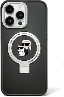Karl Lagerfeld - Ring Stand MagSafe Etui - Zwart - iPhone 13 Pro - Hoogwaardige Bescherming — thumbnail 1